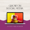 Social Media - 1 Post Per Month